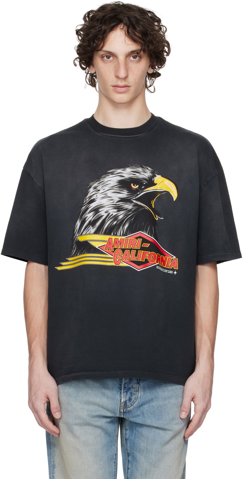 T-shirt AMIRI Amiri Eagle Oversized T-Shirt Sort | AMJYTE1209