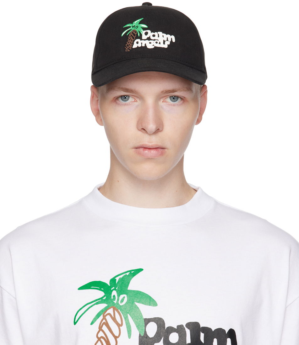 Kasket Palm Angels Sketchy Cap Sort | PMLB094E23FAB0021001, 0