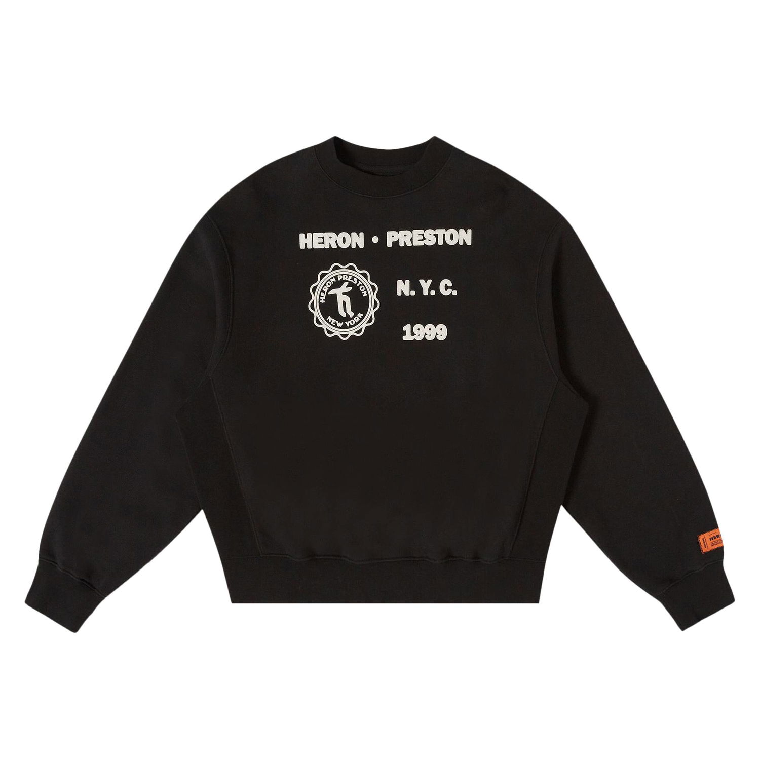 Sweatshirt HERON PRESTON Medieval Heron Crew Sort | HMBA020F22JER0051001, 0