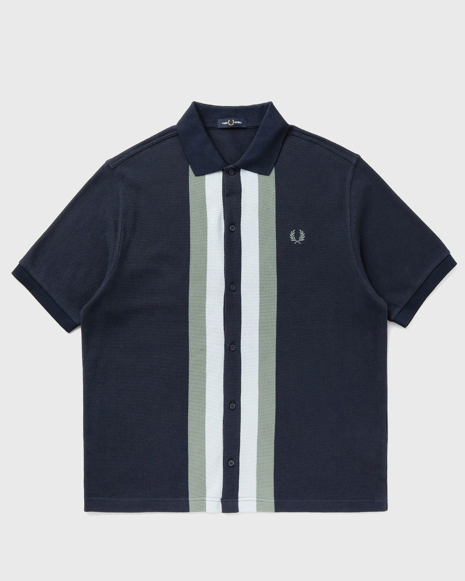Polo skjorte Fred Perry Paneled Button-Through Polo Shirt Mørkeblå | M8522-738, 0