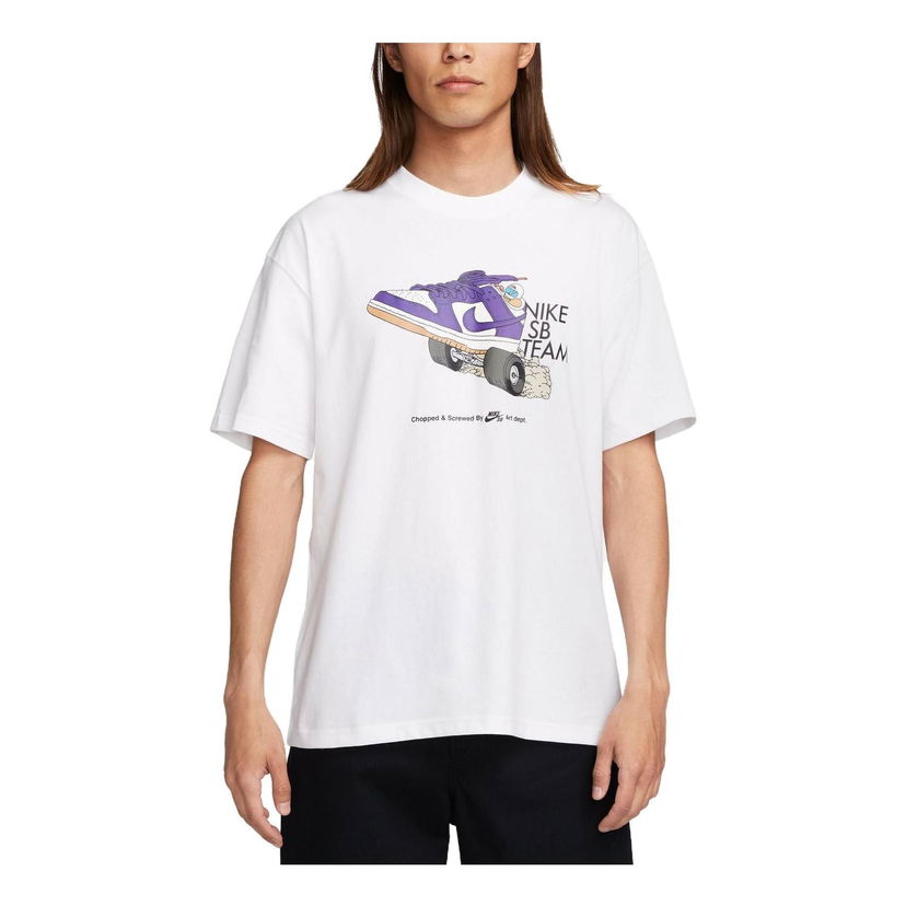 T-shirt Nike SB Team Graphic T-Shirt Hvid | FJ1138-100