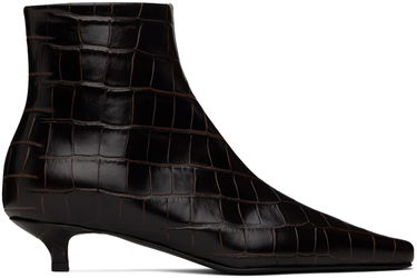 Sneakers og sko TOTEME TOTEME 'The Slim' Kitten Heel Ankle Boots Brun | 241-WAS940-LE0023, 0