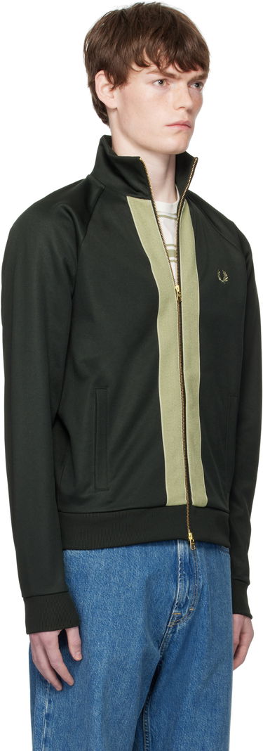 Jakke Fred Perry Fred Perry Chenille Tape Track Jacket Grøn | J9051, 1