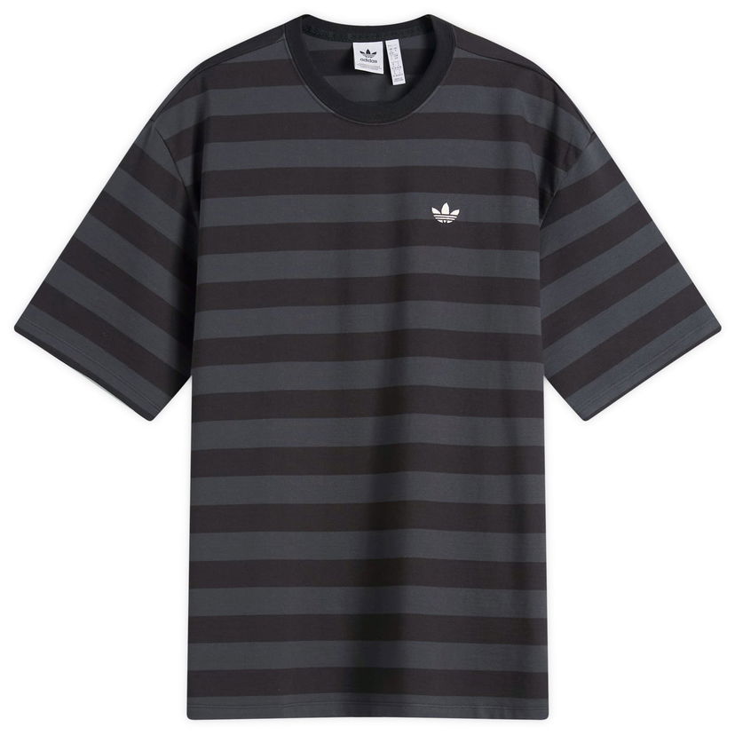 T-shirt adidas Originals Women's Striped Short Sleeve T-Shirt, Size X-Small Sort | KF2321