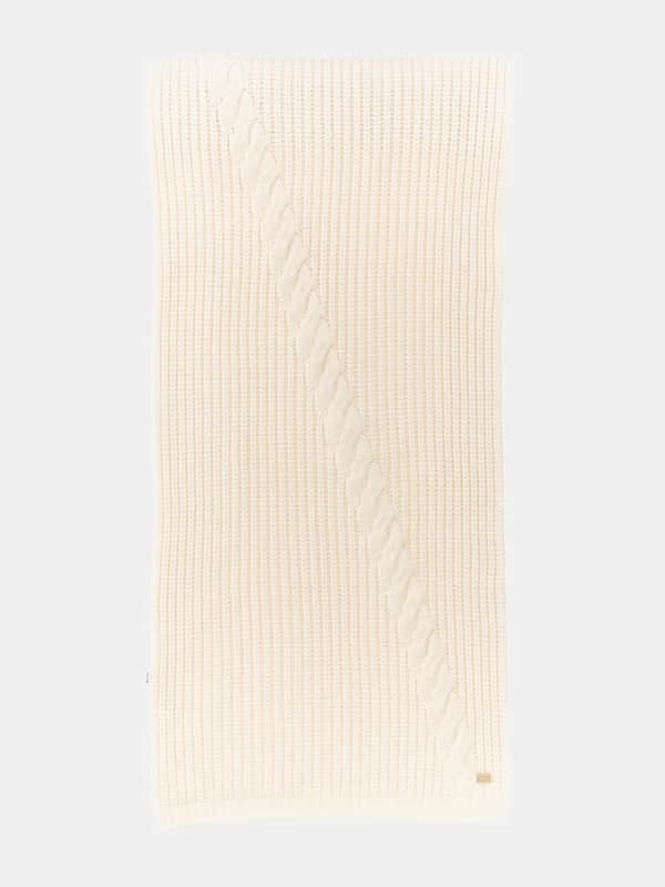 Tørklæde GUESS Rib Knit Scarf Hvid | 4BGZ035618Z, 0
