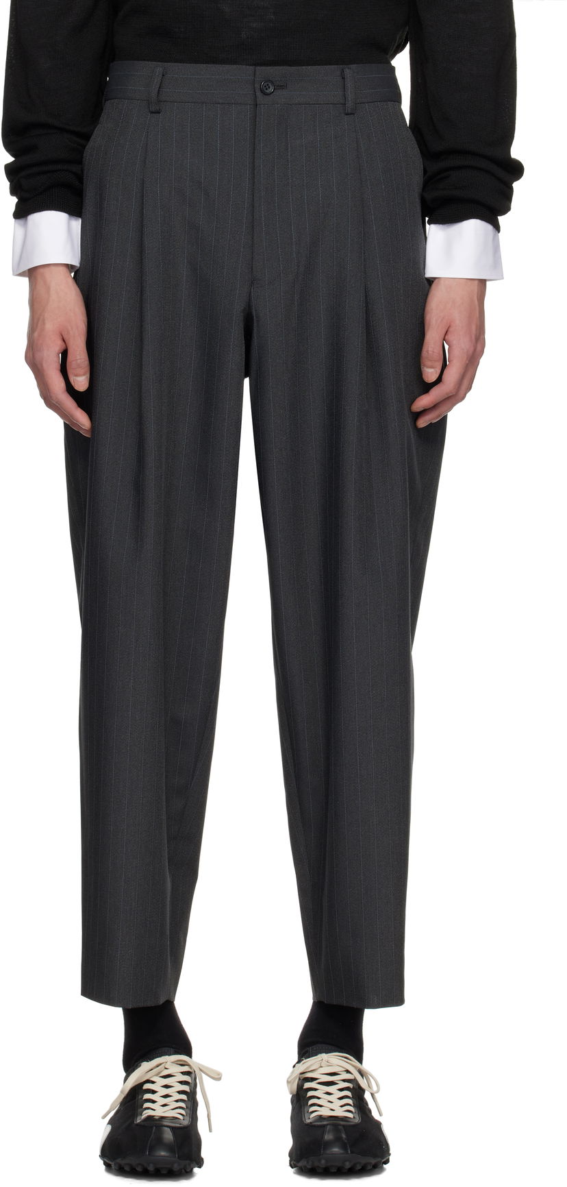 Bukser Comme des Garçons Homme Deux Pinstripe Trousers Grå | DO-P022-051