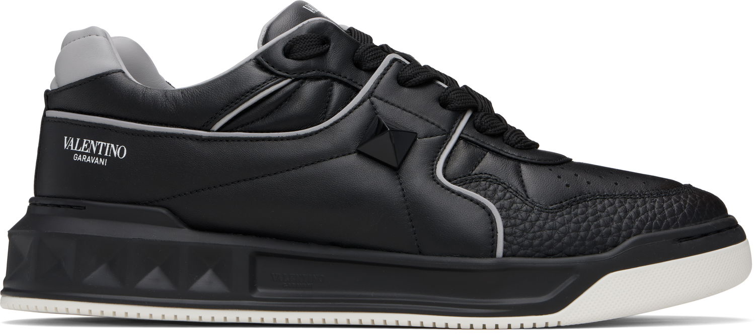 Sneakers og sko Valentino Valentino Garavani One Stud Low-Top Nappa Sort | 7Y2S0E71NWN, 0