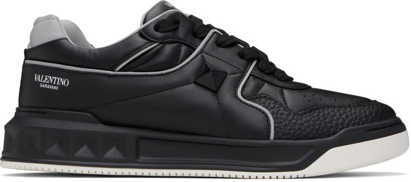 Sneakers og sko Valentino Valentino Garavani One Stud Low-Top Nappa Sort | 7Y2S0E71NWN