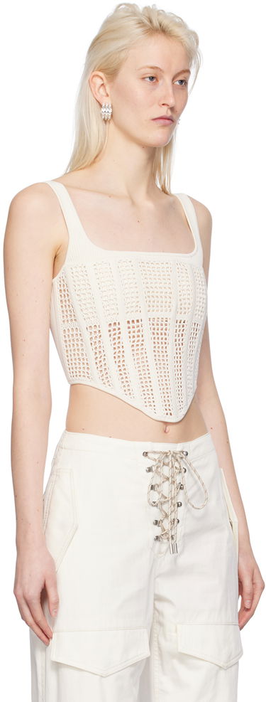 Tanktop Dion Lee Knitted Square Neck Tank Top Sort | A7768PS24, 4