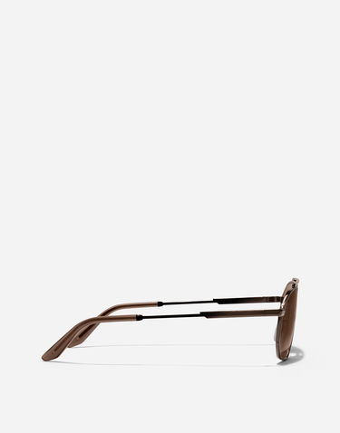 Solbriller Dolce & Gabbana Metal Classic Hexagonal Double Bridge Sunglasses New Arrivals Brun | VG2328VM6739V000, 2