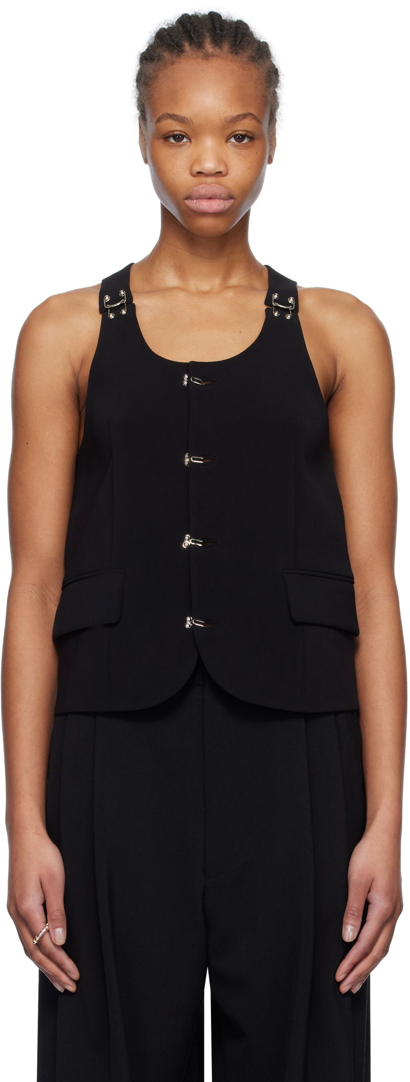 Vest We11done We11done Hook Vest Sort | WD-VT0-25-022-W-BK