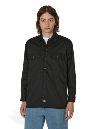 Skjorte Dickies Work Longsleeve Shirt Sort | DK0A4Y26 BLK1