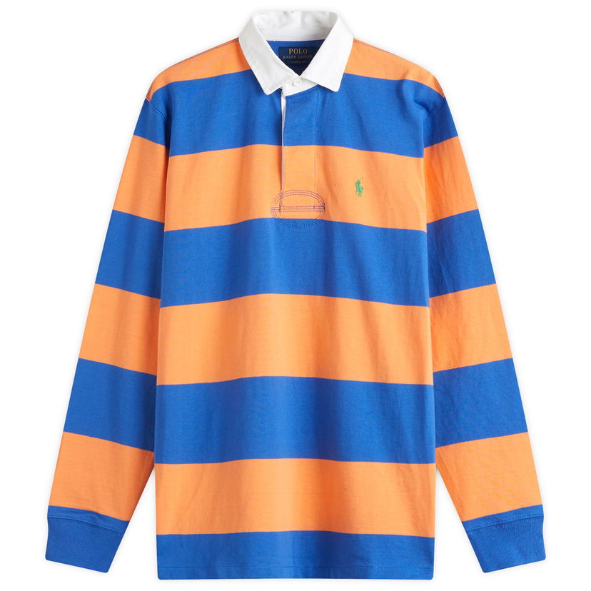 Polo skjorte Polo by Ralph Lauren Ralph Lauren Long Sleeve Rugby Shirt, Size Large Orange | 710900566017
