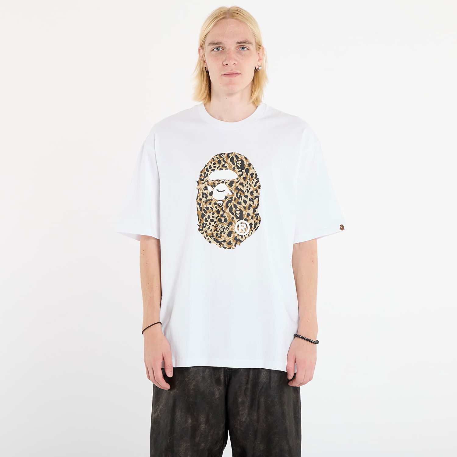 T-shirt BAPE Wild Leopard Pattern Ape Head Relaxed Fit T-Shirt S Hvid | 001TEL801306MWHT, 0