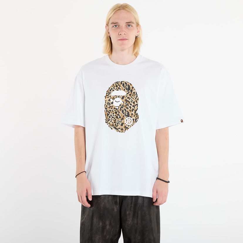 T-shirt BAPE Wild Leopard Pattern Ape Head Relaxed Fit T-Shirt S Hvid | 001TEL801306MWHT