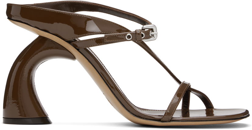 Skopleje Dries Van Noten Dries Van Noten Strappy Sculptural Heeled Sandals Brun | WS251-1623-189