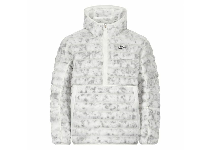 Puffer jakke Nike Sportswear Marble Insulation Half-Zip Jacket Hvid | DA0396-121
