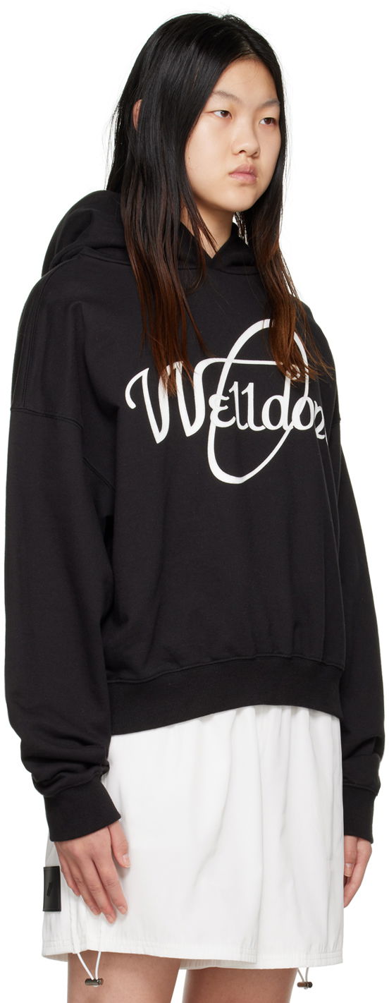 Sweatshirt We11done We11done Circle Logo Hoodie Sort | WD-TH3-22-813-U-BK, 1