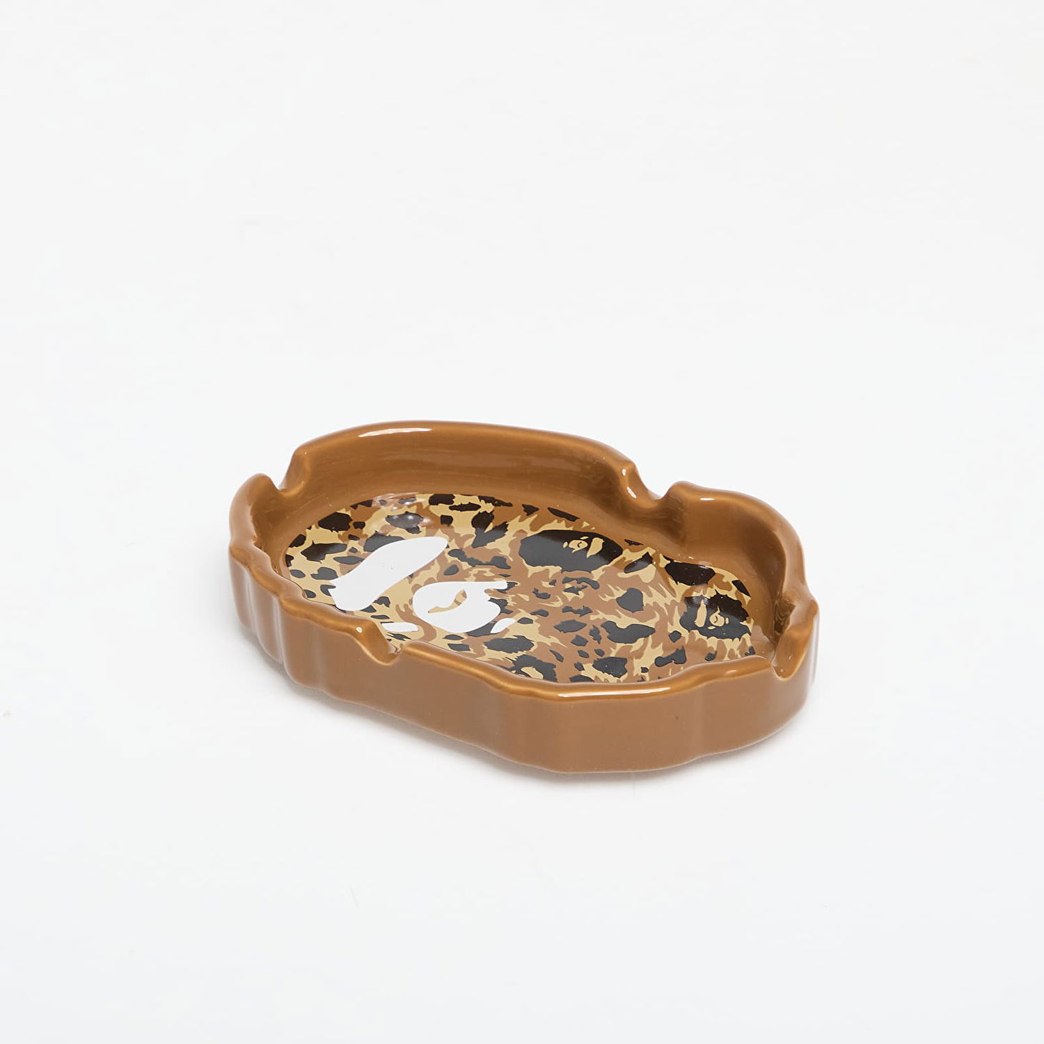 Home decor BAPE Wild Leopard Pattern Ape Head Ashtray Brun | 001GDL801010MBEI, 0