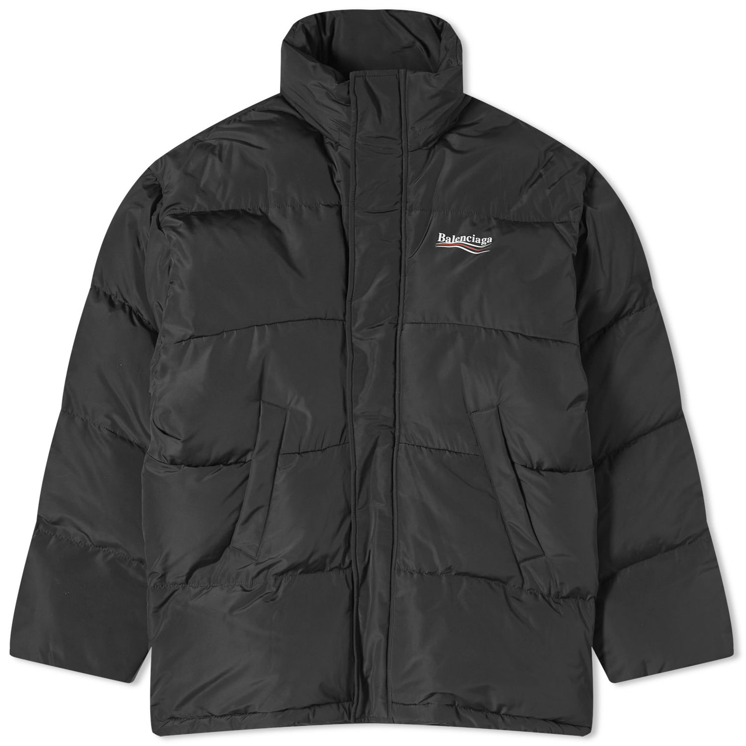Puffer jakke Balenciaga Political Campaign Puffer Jacket Sort | 758045-TYD36-1000, 0