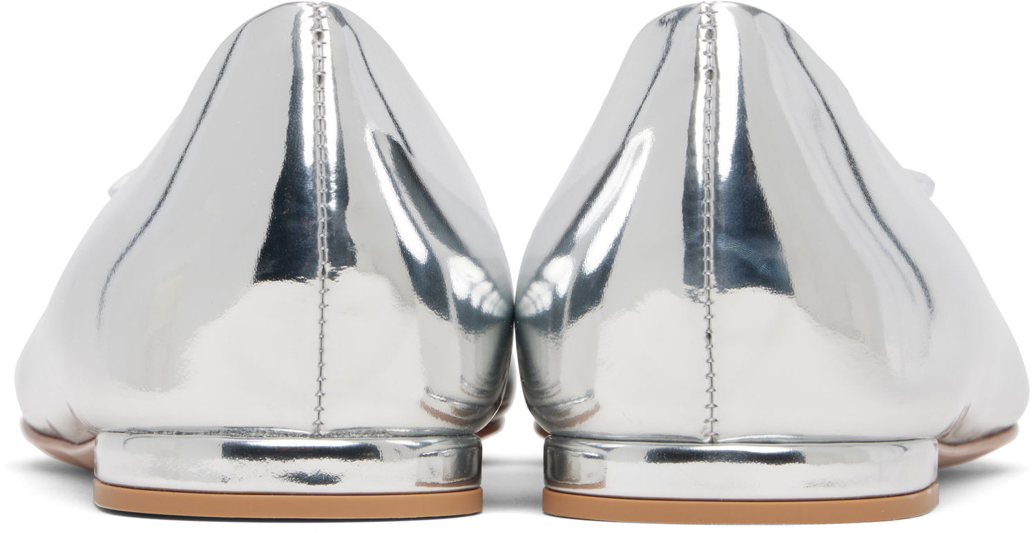 Sneakers og sko Gianvito Rossi Metallic Crystal-Embellished Jaipur Ballerina Flats Metalisk | G22131-05RIC-MET, 1