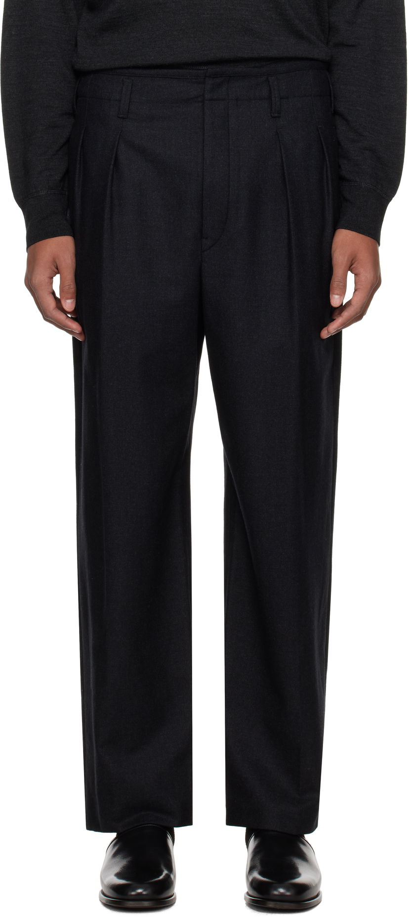 Bukser LEMAIRE Lemaire Pleated Trousers Sort | PA1130 LF1158
