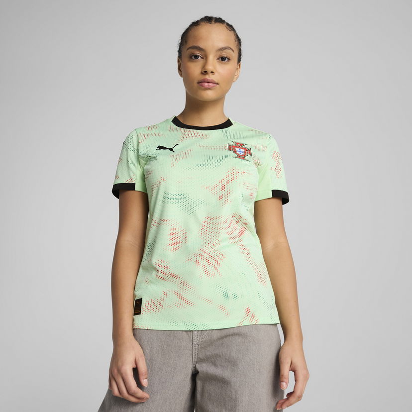 Jersey Puma Portugal Women's 2025 Away T-Shirt Grøn | 779211_05