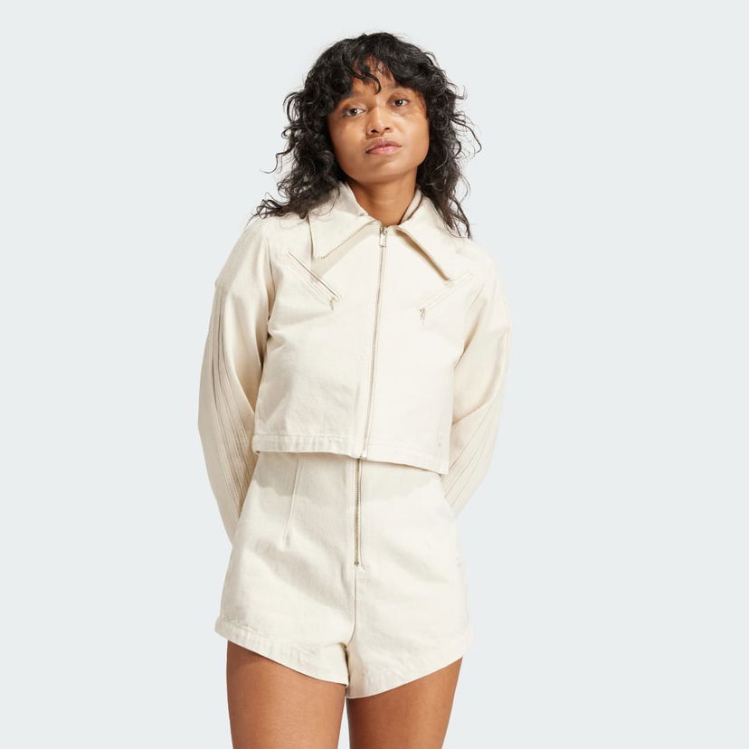 Sweatshirt adidas Originals Fashion Montreal Denim Track Top Beige | IS3583