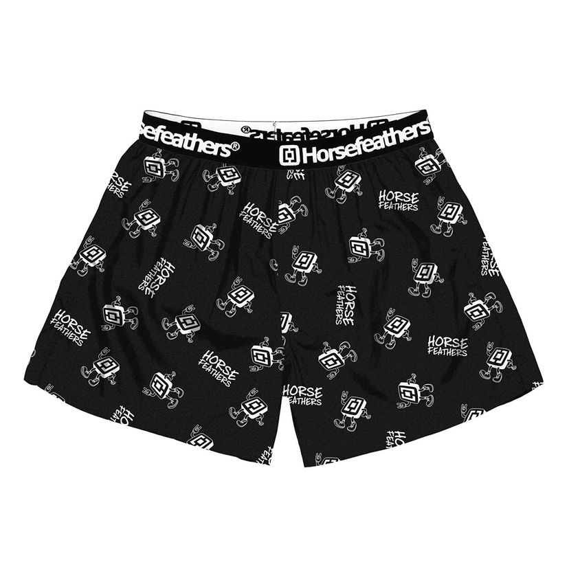 Boksere Horsefeathers Boxers Frazier Boxer Shorts Logoman Sort | AM166A