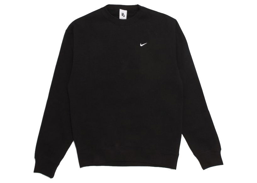 Sweatshirt Nike Lab Fleece Crew Black/White Sort | CV0554-010 / CZ5353-010