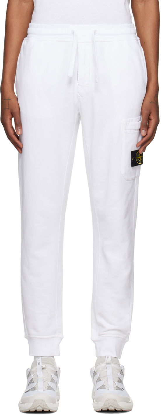 Joggingbukser Stone Island Patch Sweatpants Hvid | 801564551