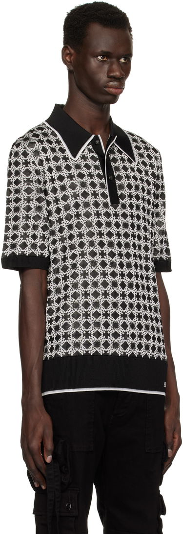 Polo skjorte AMIRI Amiri MA Quad Polo Sort | AMKNPO1058, 1
