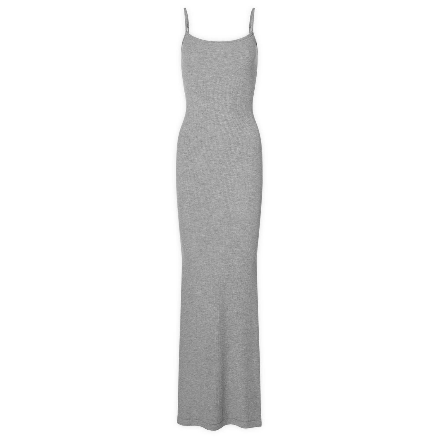 Kjole SKIMS Soft Lounge Long Slip Dress Grå | AP-DRS-0596-HG, 0
