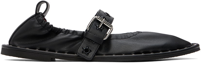 Sneakers og sko Stella McCartney Stella McCartney Star-Studded Ballerina Flats Sort | 810429W1IL0