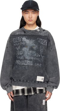 Maison MIHARA YASUHIRO Distressed Graphic Print Sweatshirt