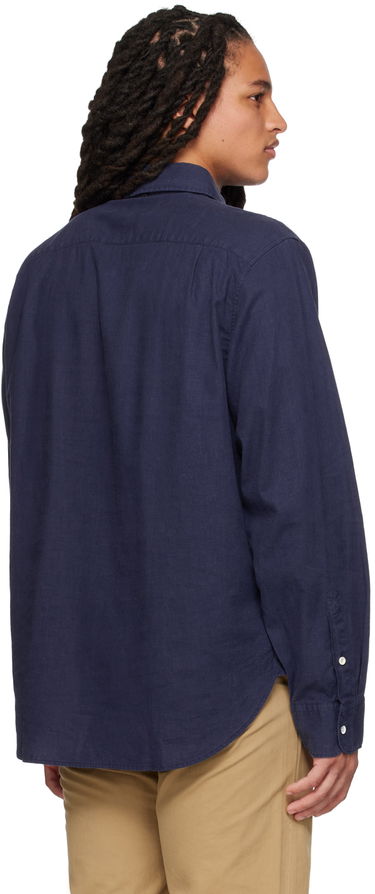 Skjorte rag & bone Rag & Bone Gus Button-Down Shirt Mørkeblå | MBW23PA440CHML, 2