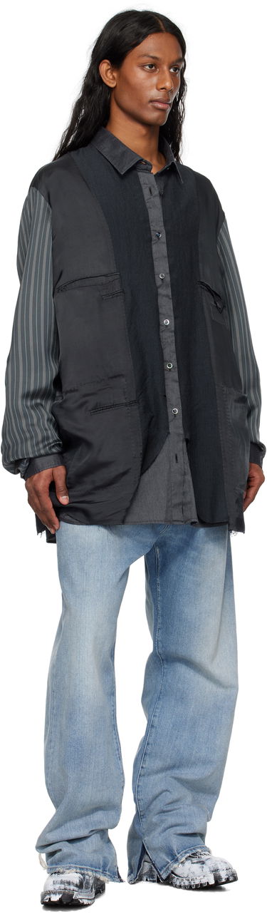 Skjorte Maison Margiela Maison Margiela Patchwork Inside-Out Reversible Jacket Grå | S50BN0532 MTN052, 3