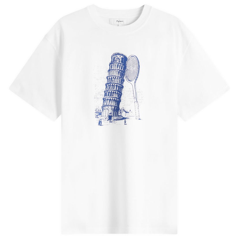 T-shirt Palmes Palmes Tower Graphic T-Shirt, Size Large Hvid | P10-0041-001