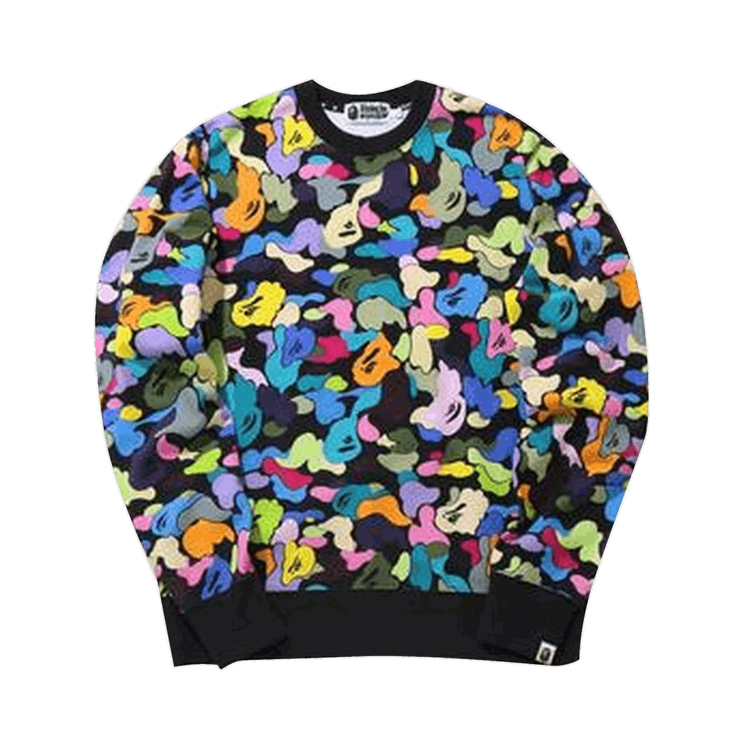 Sweater BAPE Multi Camo Crewneck Sort | 1G80 113 017 BLACK, 0