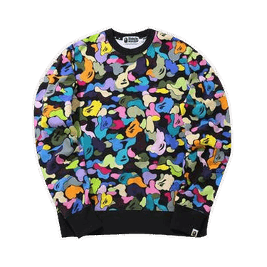Sweater BAPE Multi Camo Crewneck Sort | 1G80 113 017 BLACK, 0