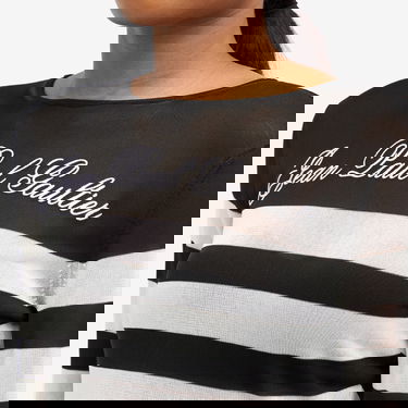 Sweater Jean Paul Gaultier Logo Knit Striped Sweater Sort | 2430FTO219BM0750001, 5