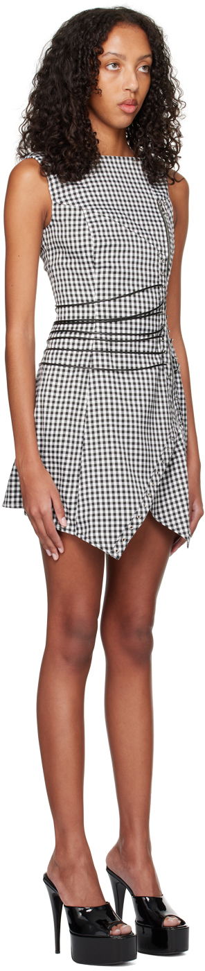Kjole Miaou Miaou Work Capsule Celestial Gingham Mini Dress Sort | 5024GINOND, 1