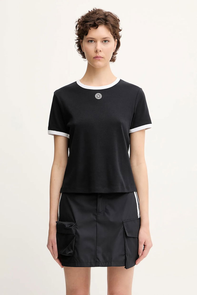 T-shirt Sporty & Rich Sporty & Rich Srhwc Ringer T-Shirt Sort | TO081622305BA01