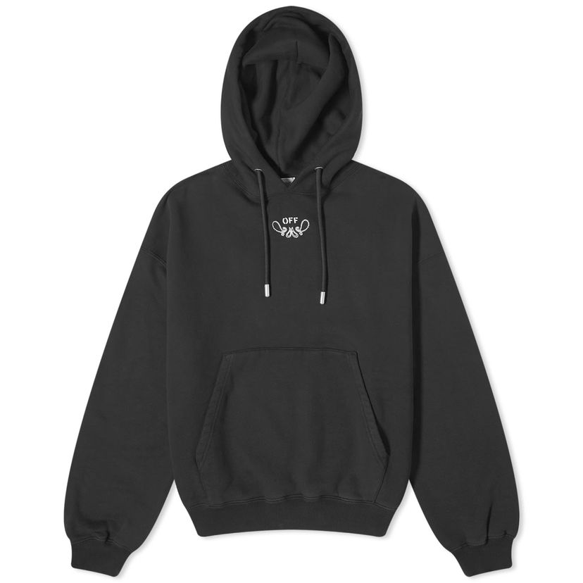 Sweatshirt Off-White Bandana Half Arrow Popover Hoodie Sort | OMBB118S24FLE0011001