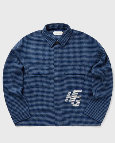 Skjorte Honor The Gift Houndstooth Overshirt Blå | HTG240460-NAVY, 0