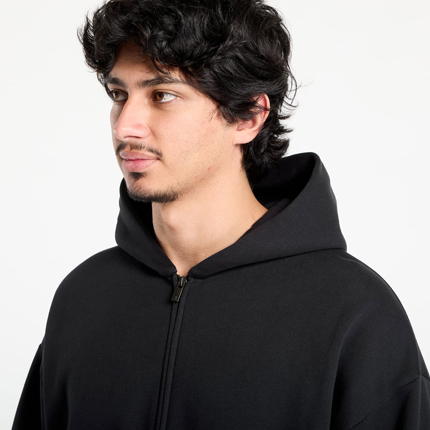 Sweatshirt Fear of God Fear of God Essentials Classic Full Zip Hoodie Sort | 192SP254780F-861, 1