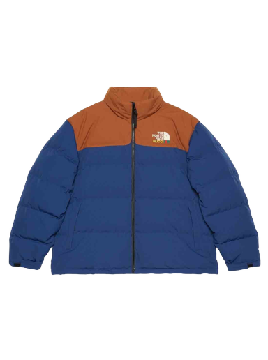 Puffer jakke Gucci The North Face x Down Jacket Mørkeblå | 663757 XAADP 4383