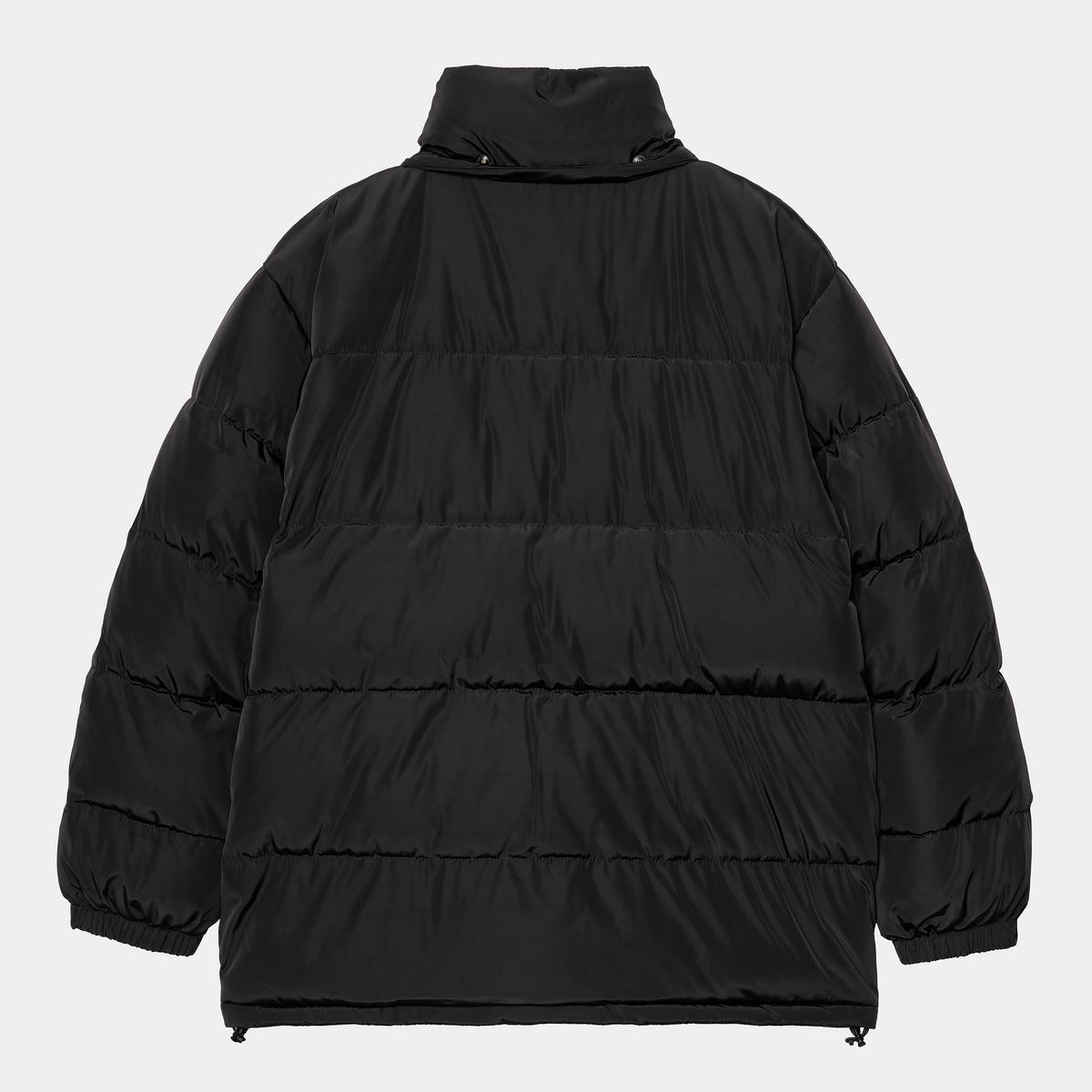 Puffer jakke Carhartt WIP Brent Padded Hooded Jacket with Pockets Sort | I035361_48, 1