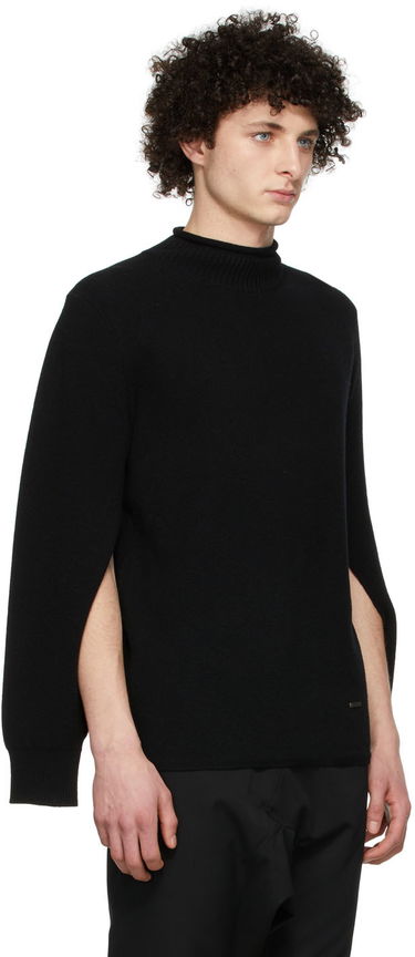 Sweater We11done Cashmere Mock Neck Sweater Sort | WD-KT1-22-653-U-BK, 3