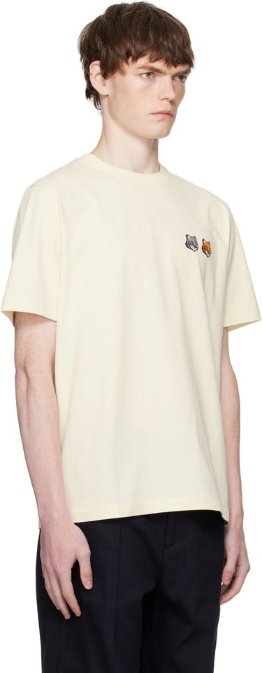 T-shirt MAISON KITSUNÉ Maison Kitsuné Double Fox Head Comfort T-Shirt Sort | OM011CFKJ0118, 4